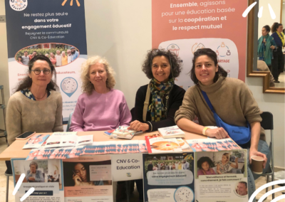 Photo du stand de CNV & Co Éducation au Forum Prépare la paix 2026