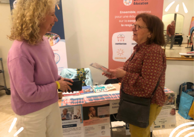 Photo du stand de CNV & Co Éducation au Forum Prépare la paix 2026